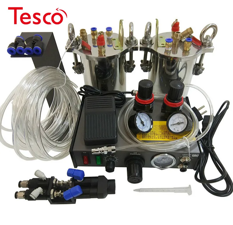 

1set AB Mixing Doming Liquid Glue Dispensing Machine + 1000pcs Dispensing Tip Part for 1:1 Glue