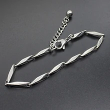 Серебряный браслет из бисера, Мужская цепочка из нержавеющей стали на руку, шоколадные браслеты с подвесками, подарок для мужчин, аксессуары для женщин, хип-хоп