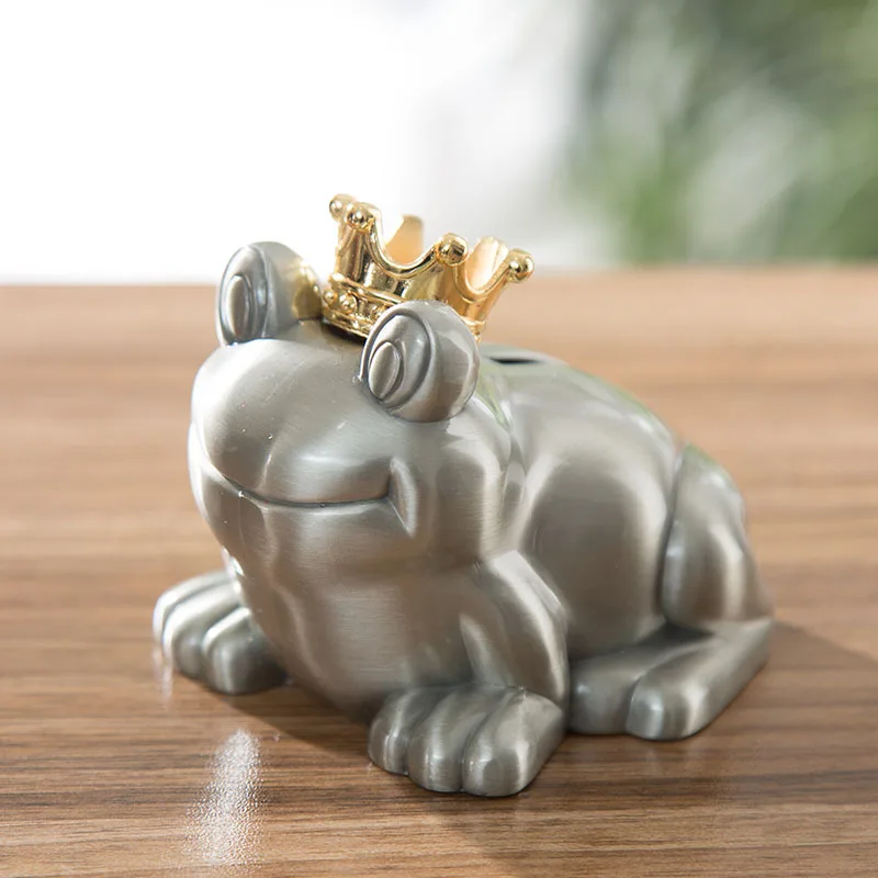 Salvadanaio Fiaba The Frog Prince Squisito Salvadanaio In Metallo Antidissolvenza Per Regalo Di Compleanno Per Bambini Soggiorno Decorazione Domestica