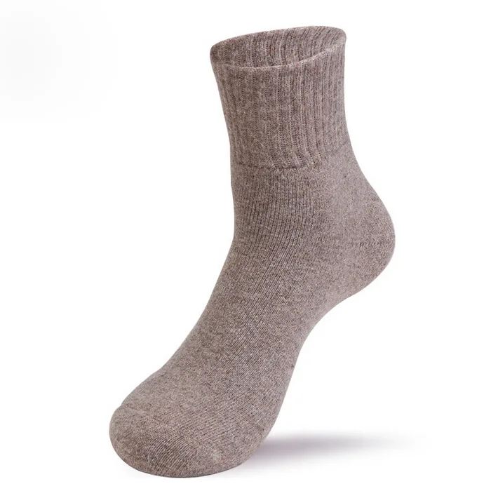 4 pieces = 2 pairs  Wool socks winter men's thick terry warm socks super thick velvet towel men's socks Female Solid warm socks