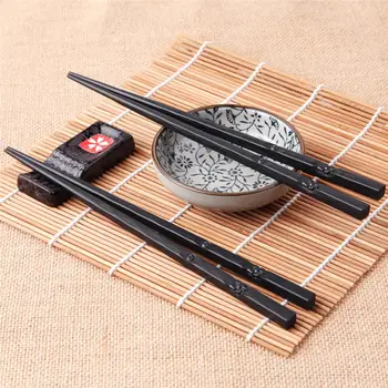 

1Pair Reusable Traditional Chinese Long Chopsticks Non-Slip Hashi Sushi Food Sticks Chop Sticks For Dinner Kitchen Tableware