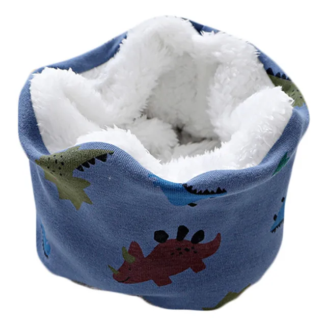 New Autumn Winter Children's Cotton Scarf Cartoon Kids Mufflers Outdoor Windproof Baby Warm Scarf Boys Collar Girls Neckerchief thick 1