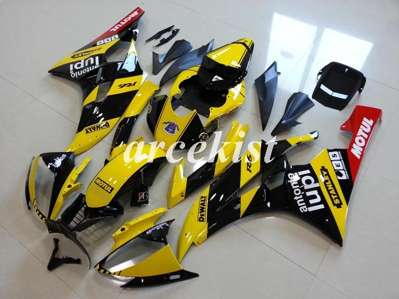 Литьевая Форма ABS мотоцикл обтекатели комплект для YAMAHA YZF-R6 2006 2007 06 07 R6 обтекатель набор желтый черный красный
