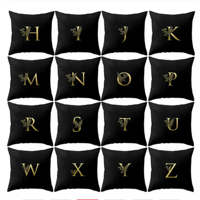 Буквенный английский полиэстеровый наволочка чехол для кровати квадратная
