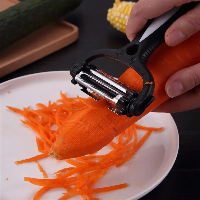 3in1VegetableFruitPotatoCarrotPeelerGraterTurnipCutterSlicer