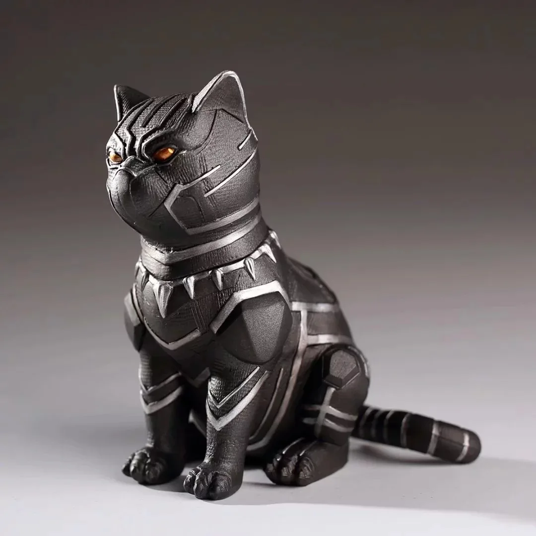 Marvel Deadpool щенок собака и Черная пантера кошка милый супергерой фигурка модель