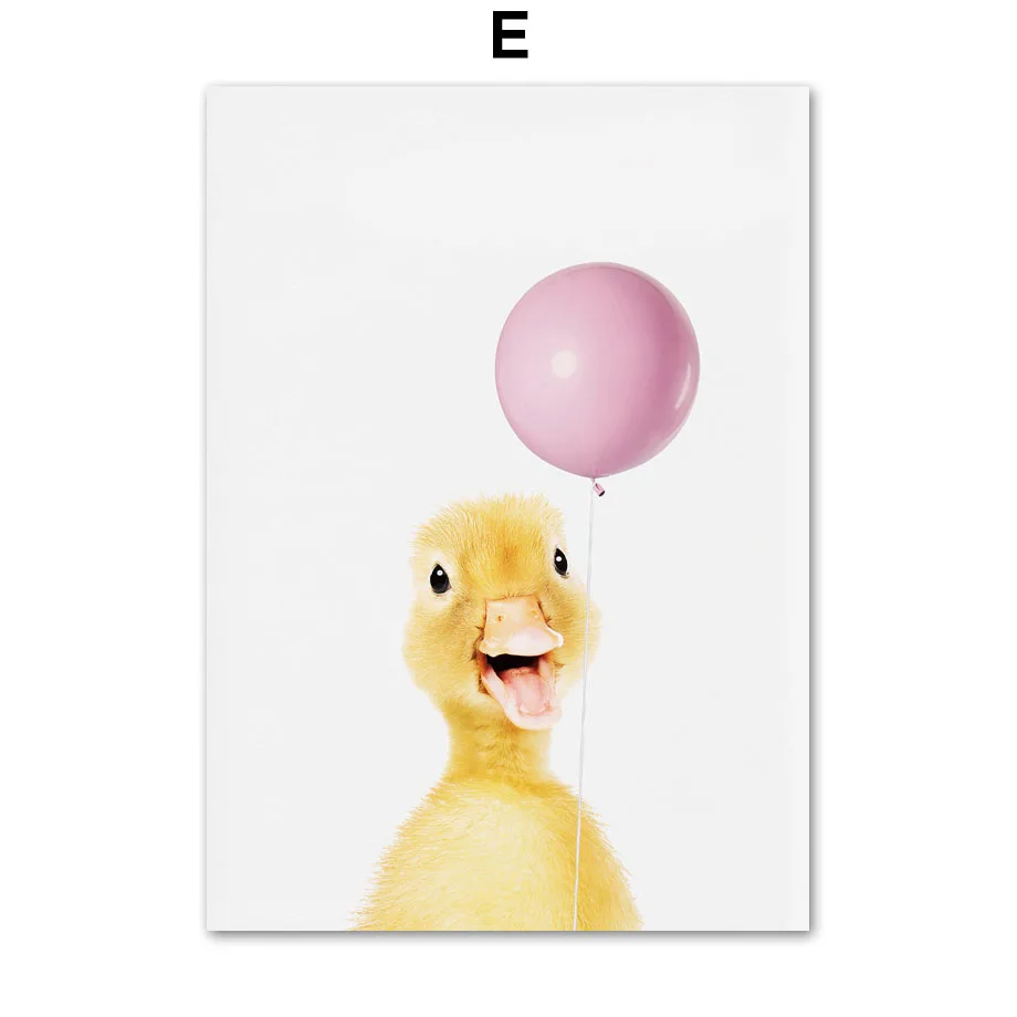 Nordic-Posters-And-Prints-Balloon-Panda-Bear-Rabbit-Koala-Wall-Art-Canvas-Painting-Animal-Wall-Pictures (6)