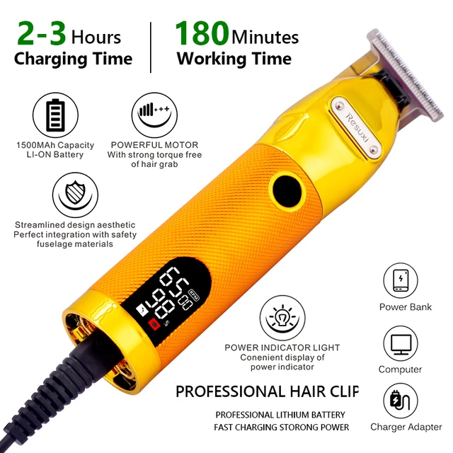 Electric Hair Clipper Rechargeable Low Noise Hair Trimmer Hair Cutting Machine Beard Shaver Trimer For Men