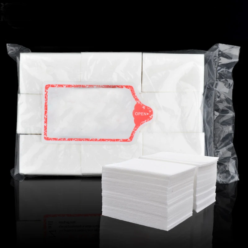 RBAN NAIL 900pcs/lot Lint-Free Wipes Napkins for Nail Polish Remover Cotton Pad Nail Wipe Napkins Manicure Pedicure Gel Tools