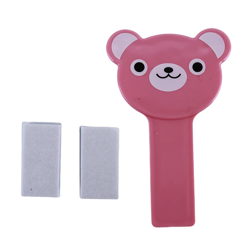Милый мультфильм крышка сиденья для унитаза крышка открывалка держатель в форме раскладушки устройство Крышка для унитаза портативная ручка аксессуары для ванной комнаты - Цвет: Pink bear