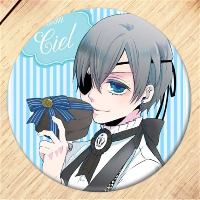 Anime Black Butler Brooch Pin Cosplay Badge Accessories For Clothes Backpack Decoration Children's gift B003