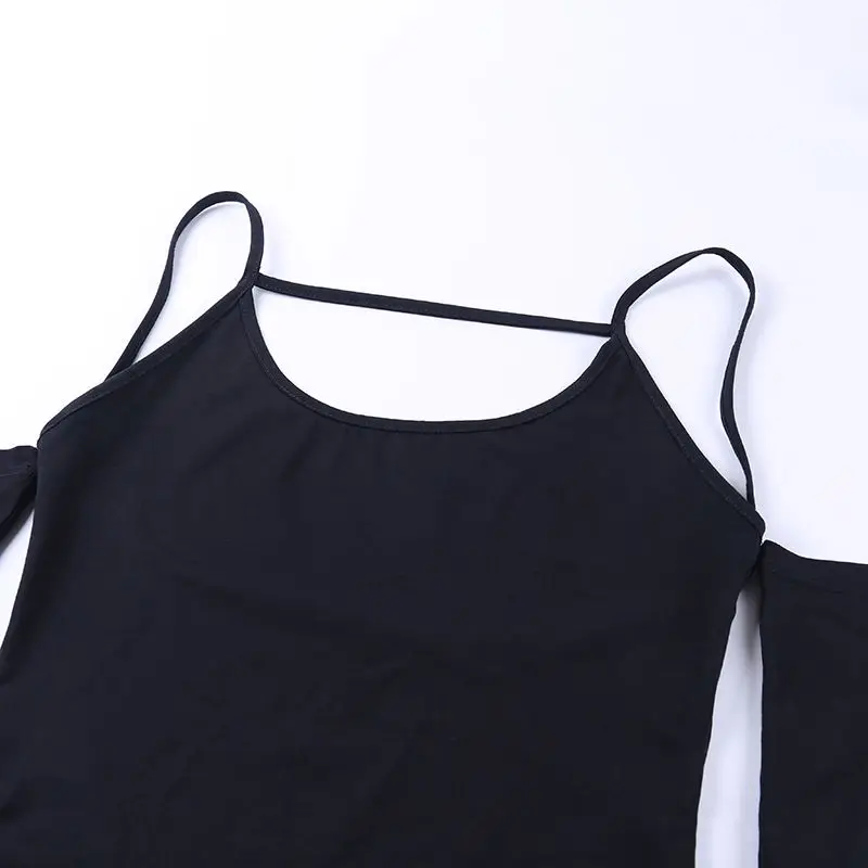 

2020 Women New Fashion Long Sleeve T-shirt Pullover Sling Sexy Solid Color Slim Bodysuit