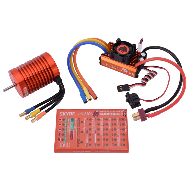 SKYRC Leopard 12,0 T 3300KV бесщеточный двигатель 60A бесщеточный ESC светодиодный набор карт для программирования мощность комбинированная система для 1/10 RC автомобиль грузовик