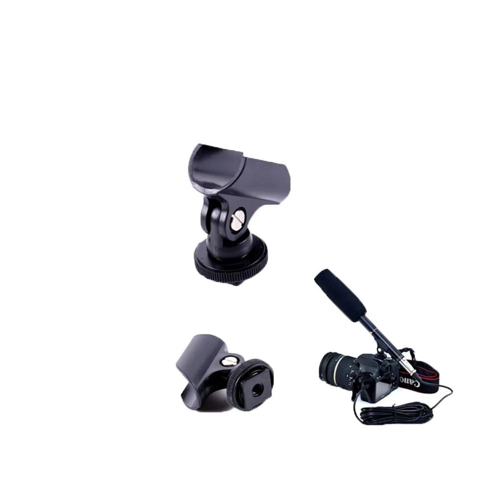 Hot Shoe Microphone Clip for Video Camera/Interview Microphone Accessories user-friendly adjustment convenient