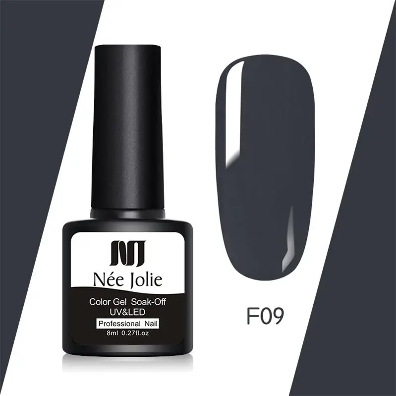 F09 NEE JOLIE 8ml Protein Gel Soak Off Semi-transparent Nail Art UV LED Gel Polish Tempered Top Coat No Wipe Top Coat Color UV Gel - Цвет: F09