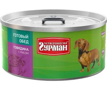 

Quadrupeds quadrupeds GOURMET GOURMET cook dinner for adult dogs with beef and rice 325 gr