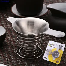 Двухсекционный фильтр для чая из нержавеющей стали, многоразовый фильтр для чая, чайная посуда, аксессуары для кухни