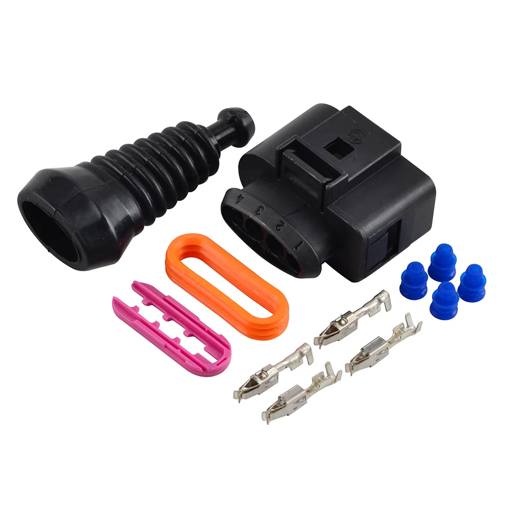 Ignition Coil Wiring Harness Connector Plug Repair Kit For Audi A4 A6 A8 For VW Car Coil on Plug Replacement 1J0998724 1/4 Set