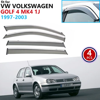 

for VW Volkswagen Golf 4 MK4 1J 1997~2003 Window Visor Vent Awnings Rain Guard Deflector Shelters Car Accessories 1998 1999 2000