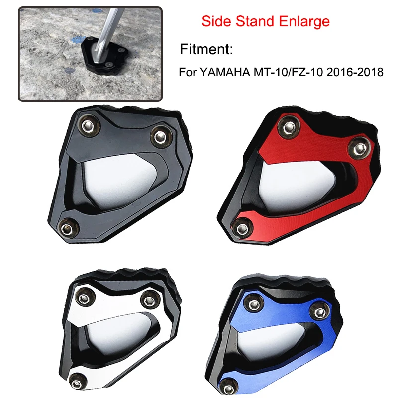 

For YAMAHA MT-10 MT10 /FZ-10 FZ10 2016 2017 2018 Motorcycle CNC Foot Side Stand Extension Pad Support Kickstand Plate Enlarge