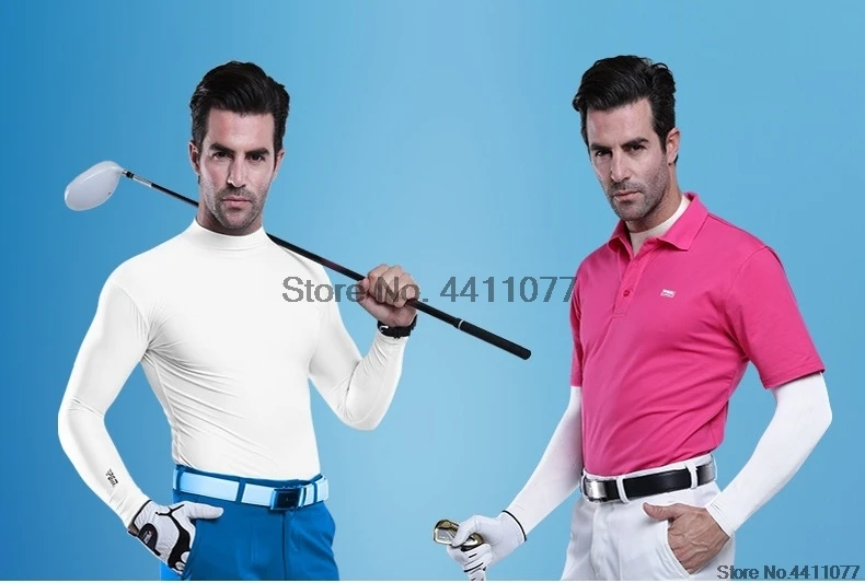 Pgm Golf Ice Silk рубашки летние мужские с длинными рукавами Защита от солнца одежда топы дышащие быстросохнущие нижнее белье AA11814