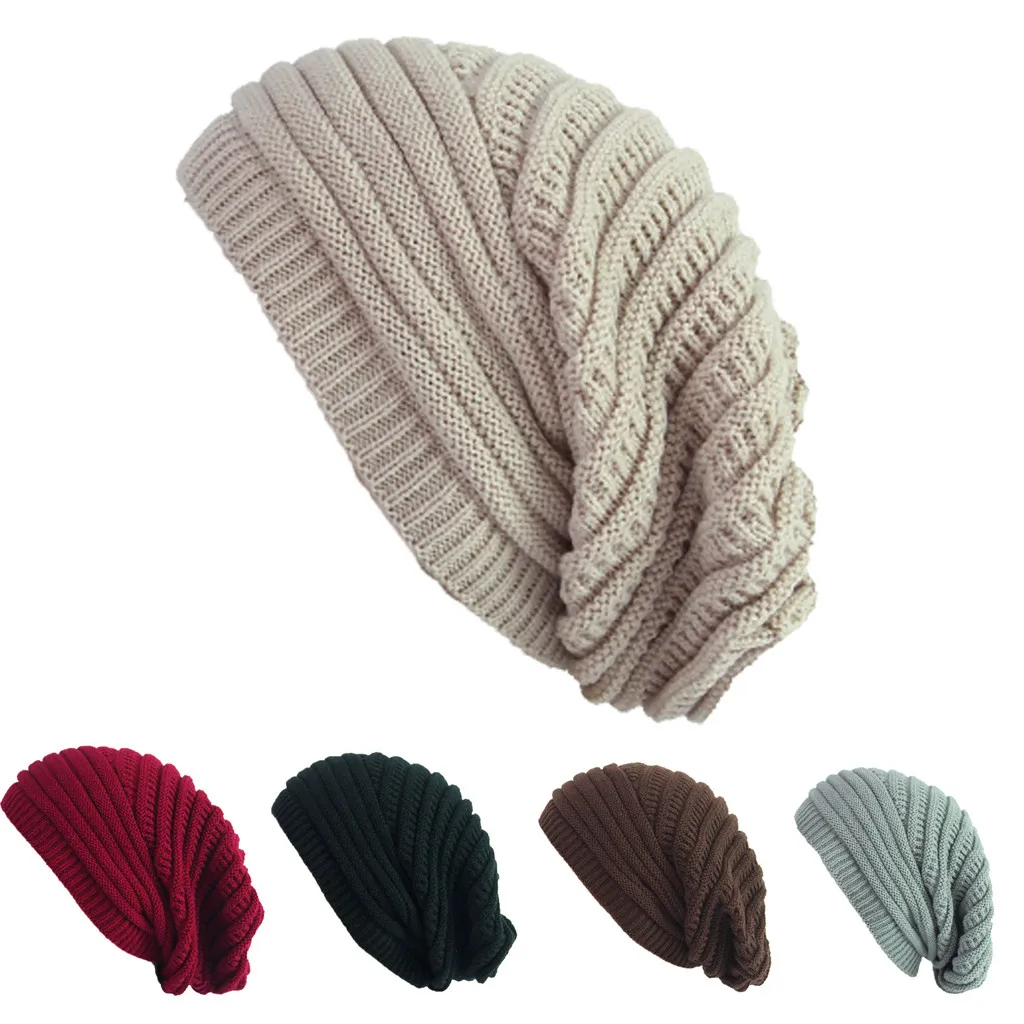 Модные осенние вязаные зимние шапки для женщин, уличные однотонные сращивающиеся шапки, вязанные крючком шапки-бини, шапка женская шапка Czapka Zimowa