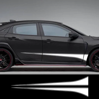 

2Pcs Car Side Stripe Stickers Vinyl Film Auto DIY Automobiles For Fit City HR-V Insight Pilot Car Accessories
