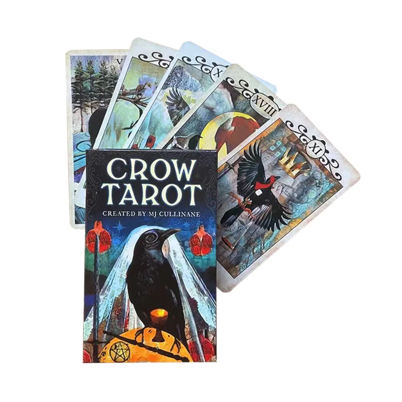 Cartas de Tarot del tarot Crow, cartas y mitos del Tarot de sirenita, oráculo, adivinación, juego de mesa