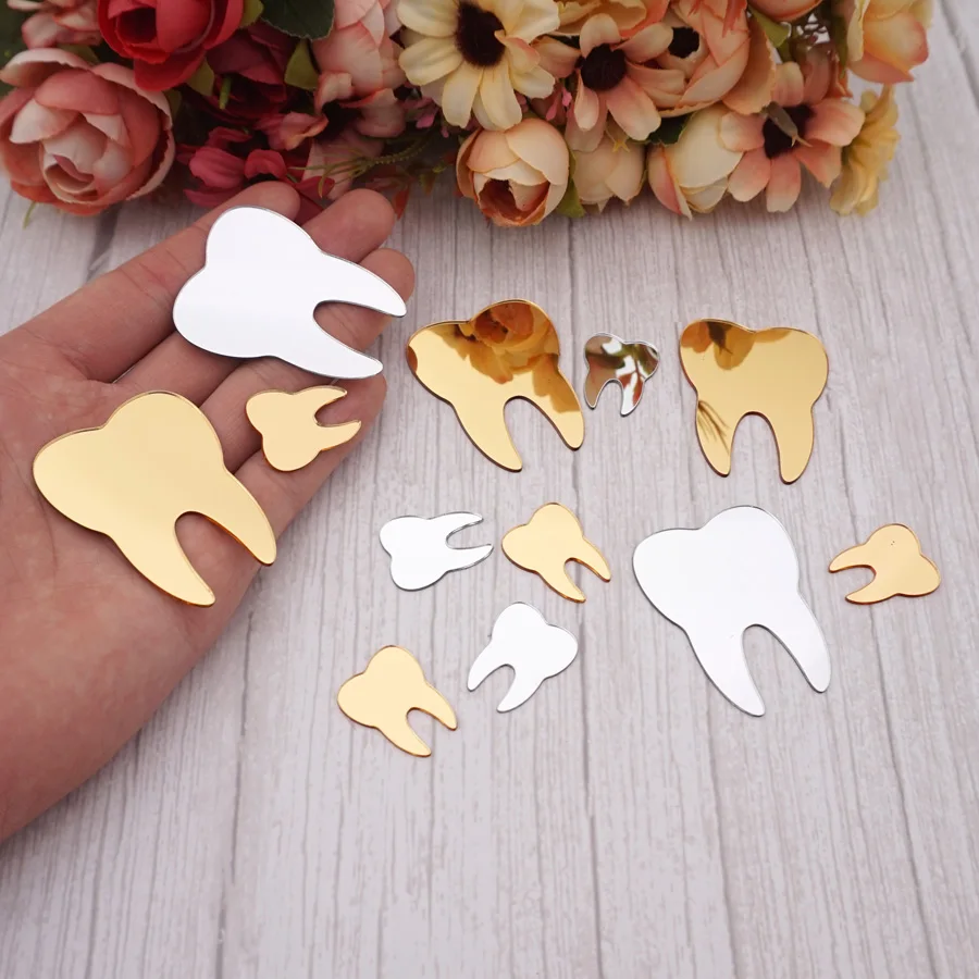 Wall Stickers Self Adhesive Stickers Self Adhesive Wall Stickers 50pcs/Lot Cute Cartoon Teeth Decoration Mirror Wall Stickers Dental Clinic Acrylic Stickers For Home Decor