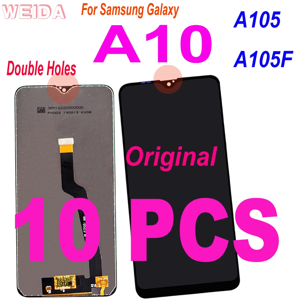 Оригинальный ЖК дисплей Super Amoled для Samsung Galaxy A10 LCD A105 A105F с сенсорным экраном и дигитайзером в сборе 10 шт.|Экраны