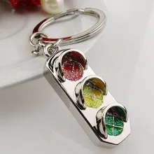 Стиль светофоры металлические брелки дорожный светодиодный подвесной подарок может быть напечатан логотип