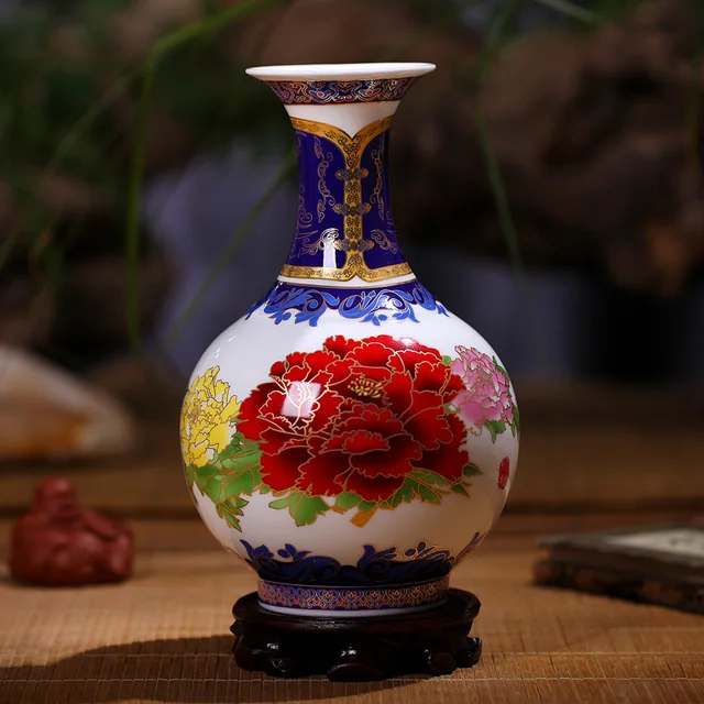 Antique Palace Ceramic Vase Enamel Antique Vase Classical Household Adornment Handicraft Furnishing Articles 2