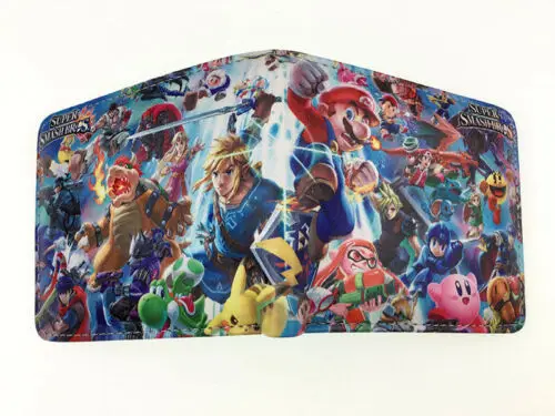 Super Smash Bros кошелек с ID держатель для карт zelda Карманный короткий PU двойной кошелек - Цвет: 12