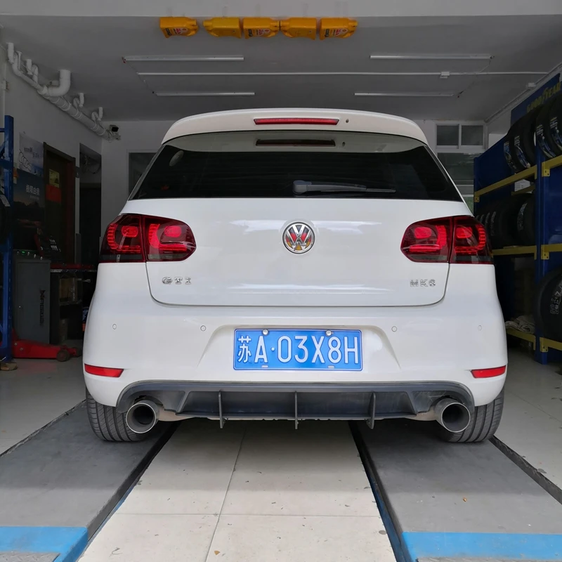 Рассеиватель задней губы Накладка для Volkswagen VW Golf VII MK6 MK7 7,5 GTI плавники Акула Стиль бампер из АБС-пластика протектор стайлинга автомобилей