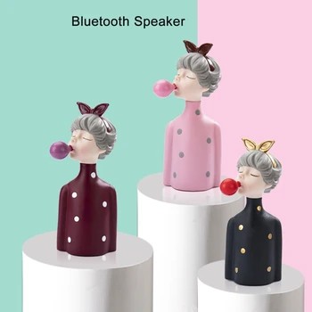 

Bubble Popo Girl Bluetooth 5.0 Speaker FM Radio Loudspeaker USB TF MP3 Player 28GE