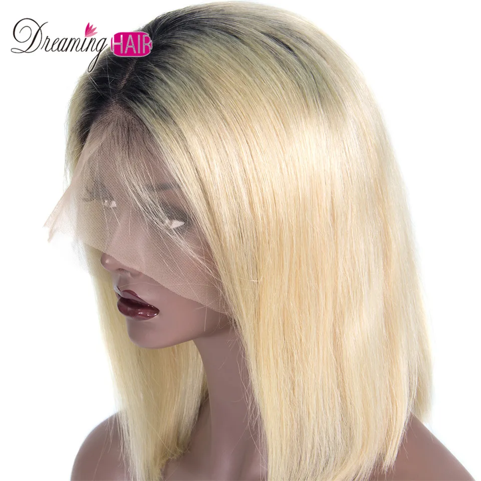 Dreaming Blonde 1b/613 99J 13x6 13x4 короткий парик из человеческих волос с кружевным фронтом, предварительно сорванный с волосами младенца, прямые парики из Омбре
