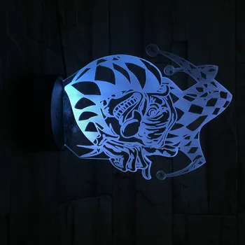 

3D Lamp Clown Batman Enemy Super Villain Color Changing with Remote 7 Color with Remote Atmosphere Visual Led Night Light Lamp