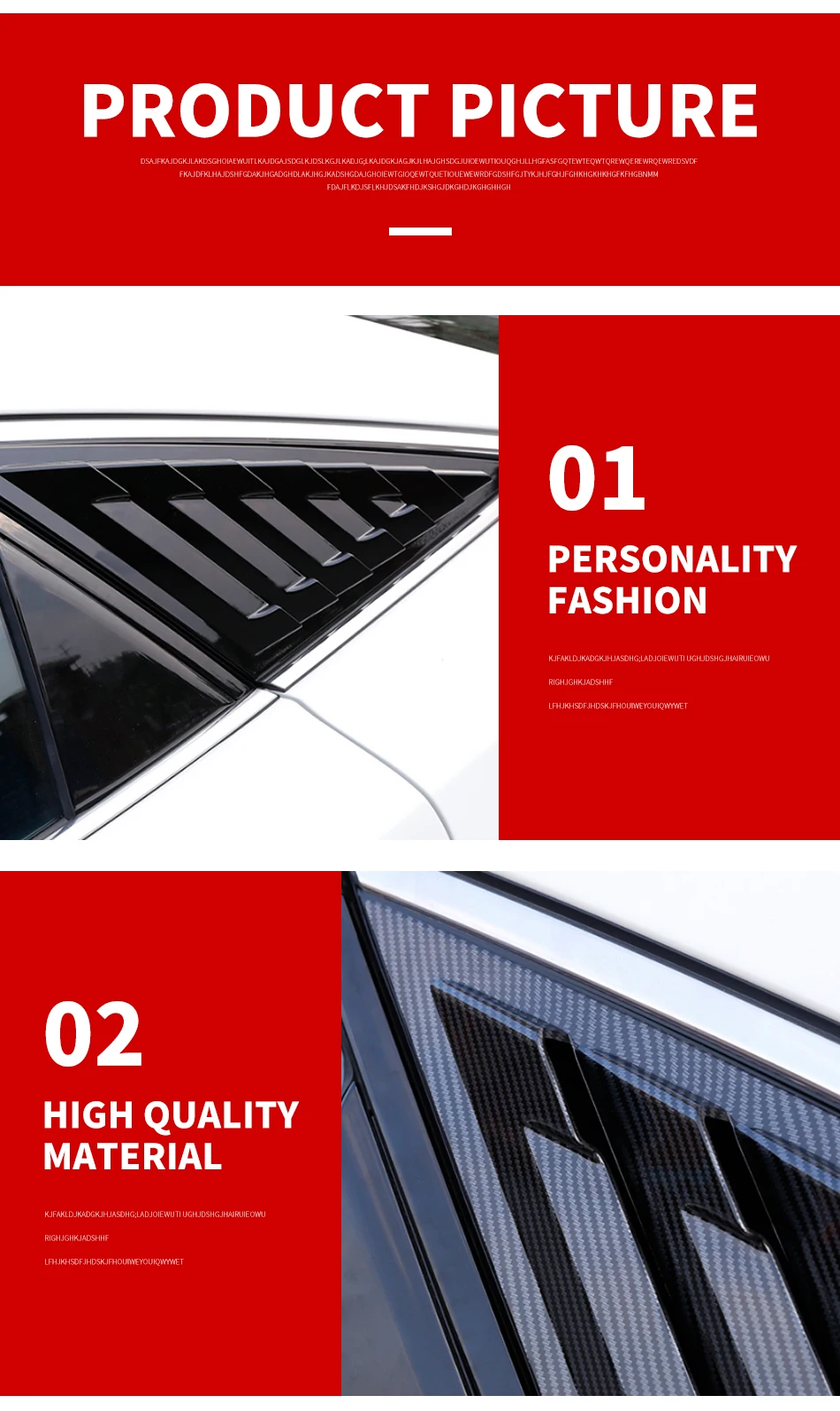 Модификация 2 шт. подходит для Toyota Avalon задний треугольник окна ставни акулы жабры декоративные наклейки Азиатский дракон