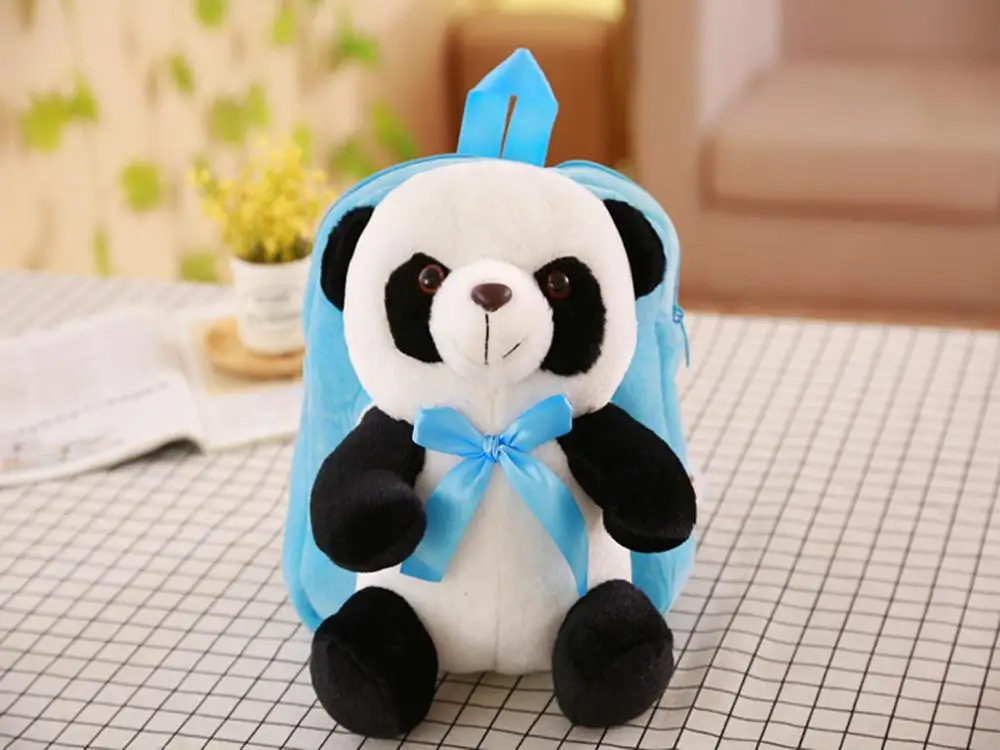 30 см Kawaii плюшевый рюкзак детский школьный рюкзак панда плюшевая сумка Мягкая панда игрушка подарок на день рождения для детей Новое поступление - Цвет: e