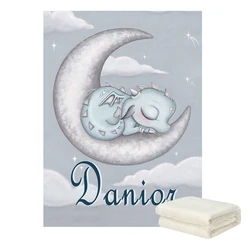 LVYZIHO – couverture personnalisée dinosaure dormant trois tailles pour bébé, tout petit, grands enfants, adolescents et adultes 