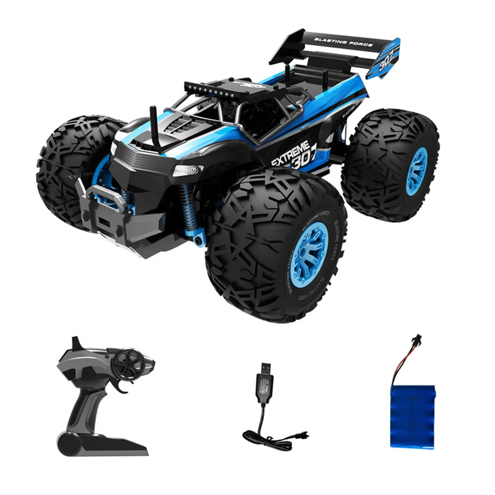 2.4G 1:18 Remote Control Kids Toy RC Car All Terrain Battery Powered Off Road Vehicle Mini Monster Truck PVC High Speed Powerful