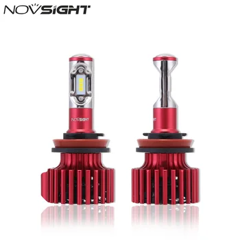 

NOVSIGHT 2Pcs H11 LED H8 H9 Car LED Headlight Bulbs 60W 10000LM Auto Driving Fog Light White Single Beam Fog Lamps High Low Beam