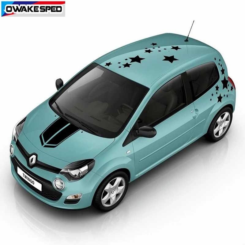 Виниловая наклейка на капот гоночного спортивного автомобиля для Renault Clio RS