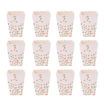 

24pcs Creative Popcorn Boxes Colorful Polka Dot Printing Party Treat Box Snack Container Party Supplies for Birthday Wedding
