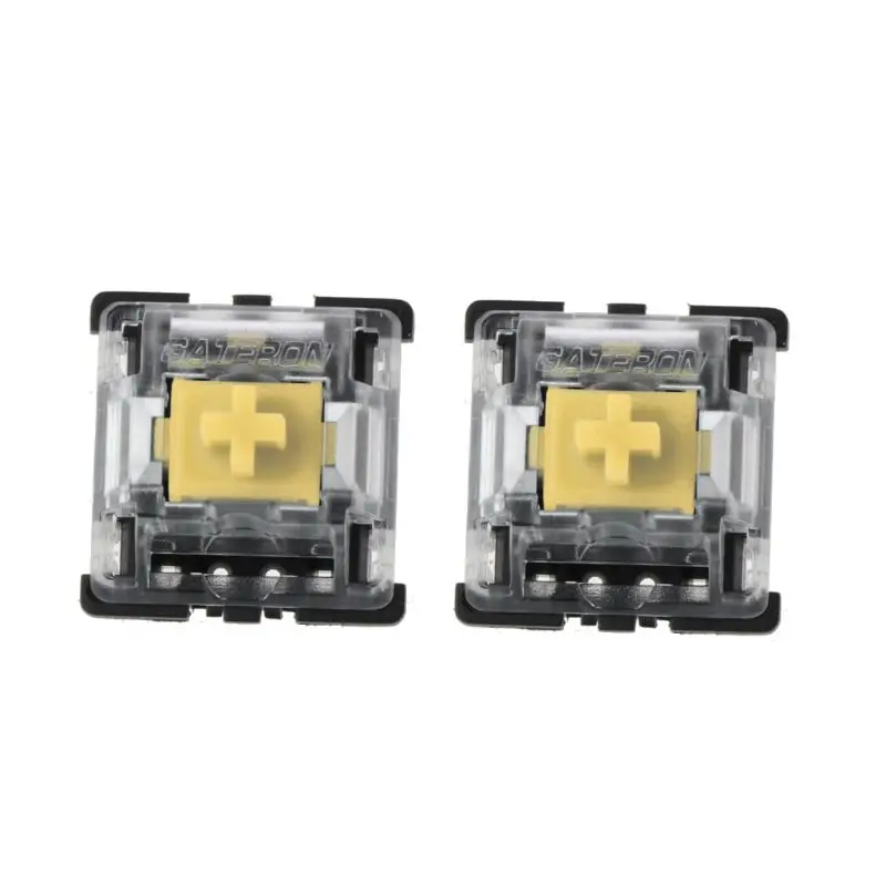 10 шт. механическая клавиатура Gateron MX 3 Pin желтый переключатель прозрачный