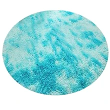 Ультра мягкий ковер, современный ковер, мохнатый ковер для детской комнаты, домашняя комната, плюшевый галстук, окрашенный градиентный ковер, декор 80x80 см