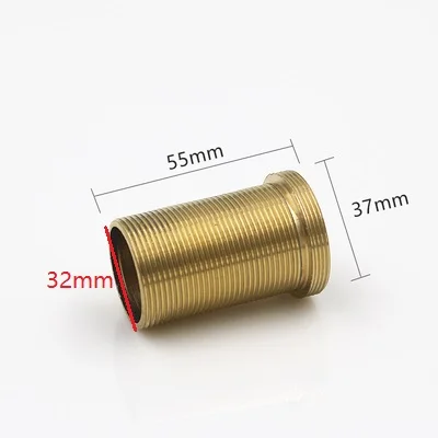 37mm Nipple 5.5cm 10 шт./лот 1/" пластиковый латунный кран, латунный фиксатор, кухонный смеситель для холодной и теплой воды, 1" 32 мм, фиксатор гайки, резиновая уплотнительная прокладка - Цвет: 37mm Nipple 5.5cm
