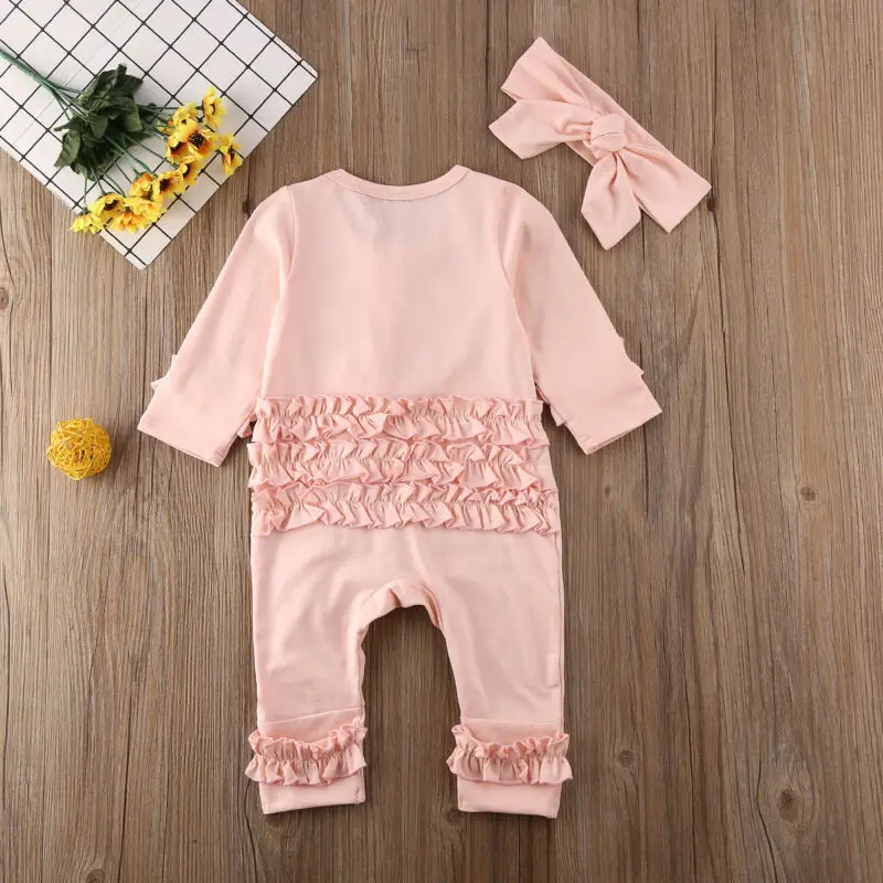 2 шт. детский кружевной комбинезон с повязкой на голову|Ромперы| |