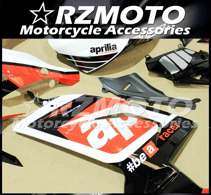Инъекций ABS Полный обтекатели Наборы подходит для Aprilia RS125 2006 2007 2008 2009 2010 2011 06 07 08 09 10 11 Боди Комплект красного и белого цвета