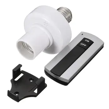 

E27 Cap Screw 220V Wireless Remote Control Light Bulb Holder Switch W/Controller